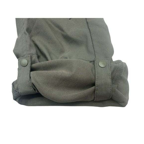 PRANA Size 8 Drawstring Snap Roll-Up Dark Green Pants Utility Outdoor Hiking - Picture 6 of 11